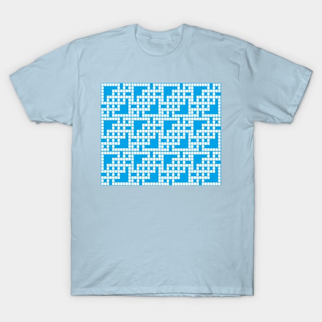 Light Blue Pattern T-Shirt by AmazingCorn